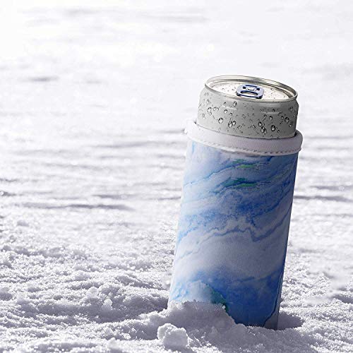 Wakaka Pack of 4 Neoprene Insulators Marble Pattern Cans Cover Sleeves Beer Coolies Fit for 12oz Slim Drink Beer Cans