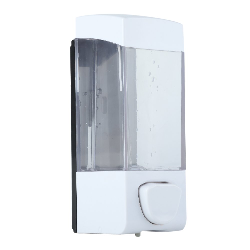 Delaman Hand Soap Dispenser 350ml Manual Plastic Soap Liquid Lotion Shampoo Dispenser, Wall Mounted