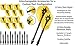 CC-EXQUISITE Professional Darts Set - 6 Steel Tip Darts Complete with 12 Dart Flights and 12 Aluminum Shafts Customizable Configuration, 12 O-Rings, Tool, Sharpener and Case for Man Cave & Game Room