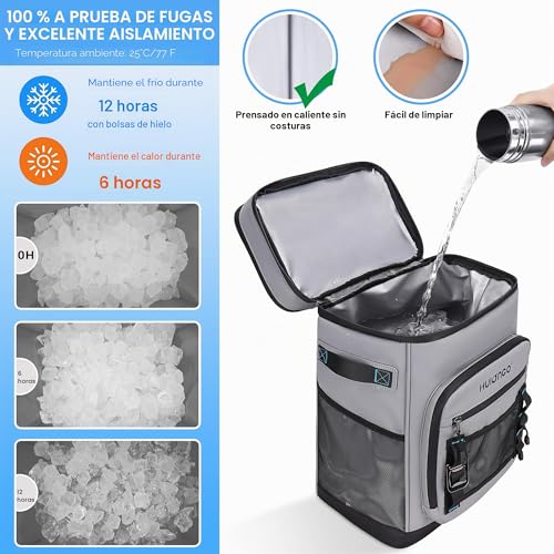 Hulongo Nevera Bolsa Impermeable Grande Térmica Isotérmica Aislada a Prueba de Fugas para Camping, Playa, Pesca, Picnic, Viajes, Exteriores