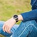 Handygear Sport Band Compatible Gear S3 Frontier Classic Galaxy Watch 46mm Smart Watch, 22mm Nylon Style Leather Sports Replacement Strap Samsung Gear S3 Frontier (S3 Canvas Black Golden Bee)