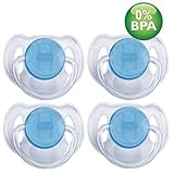 Philips Avent Translucent Toddler Pacifiers 6-18 Months - 4 Pack (Blue)