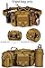 Huntvp Tactical Waist Pack Bag Military Fanny Packs WR Hip Belt Bag Pouch for Hiking Climbing Outdoor Bumbag-Black