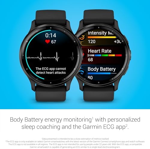 Venu 3, Montre GPS connectée sport & santé AMOLED, Gray/Noir, 45mm
