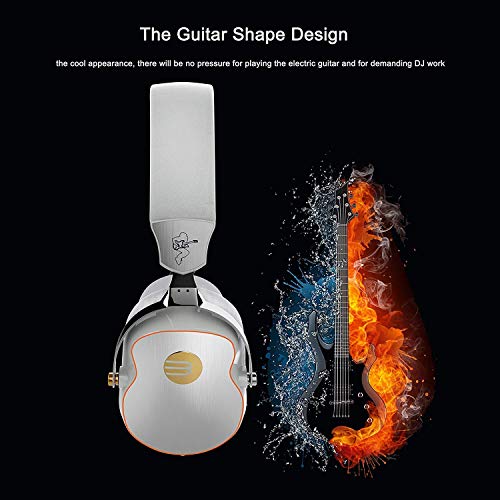 BYZ Professional Hi-Fi Stereo Headphones,On Ear Studio Headphones Wired Headsets with Microphone - Thumbnail 4