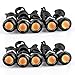 YITAMOTOR 10 x 18mm Eagle Eye LED Car Motor Fog DRL Daytime Running Light Reverse Tail Brake Turn Signal Light (Amber/Yellow)