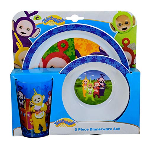 Teletubbies 3 Piece Childrens Dinner Set (One Size, Multicolored)