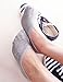 Vero Monte 4 Pairs Women Middle Profile No Show Socks (6-7.5, 2 Grey + 2 Black) 45051