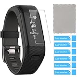 Garmin Vivosmart HR+ Screen Protector (6-Pack), QIBOX Shatterproof Screen Protector for Garmin Vivosmart HR Plus Regular Fit Activity Tracker, Multi-layer and Anti-Bubble Film