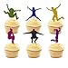 Trampoline Cupcake Topper Bounce House or Jumping Party Gymnastics Kids Birthday Decorations 24 Packs