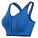 my case diy store Women's Zip Front Sports Bra Wireless Post-Surgery Bra Active Yoga Sports Bras