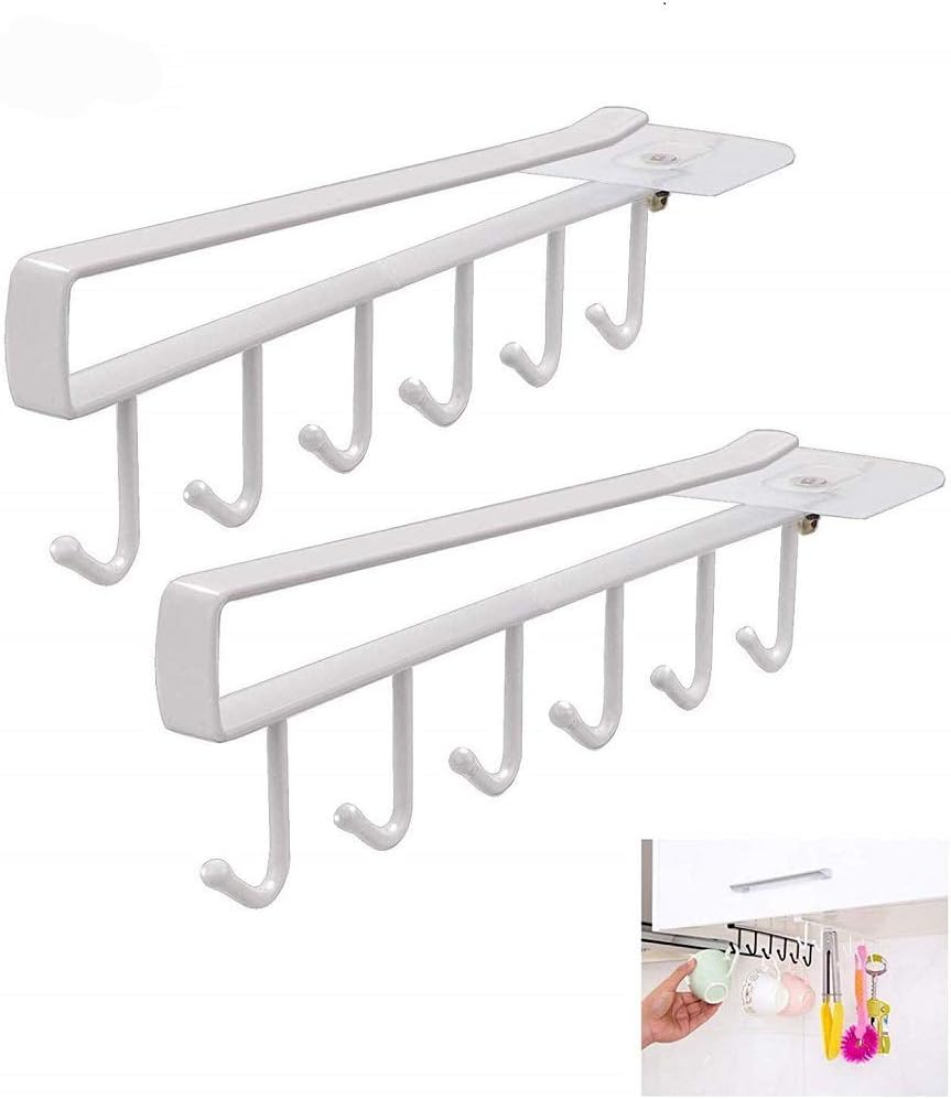 SZHTFX Tassenhalter 2 Stück Unter Regal Tassen Lagerung Haken zum