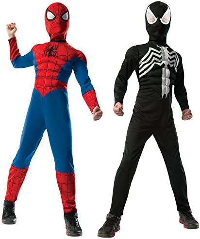 Boy's Deluxe Reversible Spider-Man Outfit Child Halloween Fancy Costume