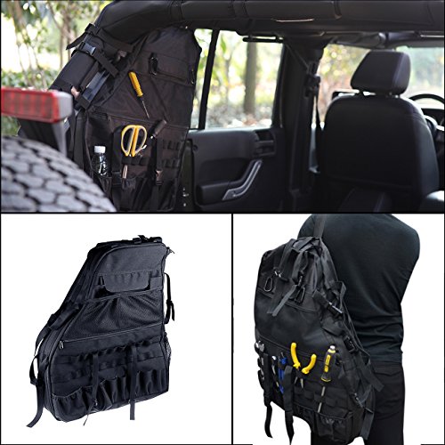 Door/Window Storage Bags cargo bag saddlebag Tool Kits For 4-door Jeep Wrangler JK 2007-2016 (left)