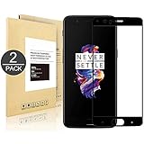 Oneplus 5 Screen Protector,[2 PACK] Linboll Tempered Glass Screen Protector 2.5D Arc Edges 9 Hardness HD (Full Screen Coverage),[Easy Installation][Bubble Free] for Oneplus 5 [black]