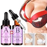 lBreast Enhancement,otus.flower 2PCs Breast Enlargement Massage Essential Oil Chest Lift Up Chest Firm Essence Set (2PCs)