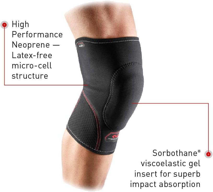McDavid Knee Pad with Thick Gel Insert for Impact Absorption. Compression Sleeve for Support and Protection. Sorbothane Sponge. For Sports and Activities like Wrestling, Volleyball, Lacrosse Gardening, Home Work. Left or Right Knee: Sports & Outdoors