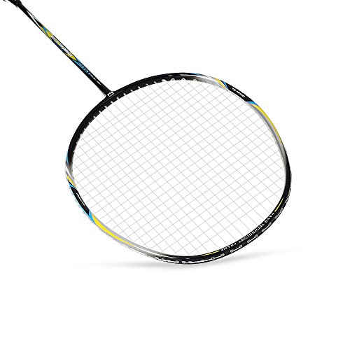 WHIZZ 2 Player Graphite Frame Badminton Racket Set, Carbon Fiber Light Durable Racquet for Adults and Children, Large Carrying Bag / 2 Grip Tape Included (Black+Blue) - Thumbnail 6