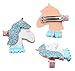 Gold Glitter Unicorn Horn Headband with Hair Clip, Flowers Ears Headbands for Party Decoration or Cosplay Costume