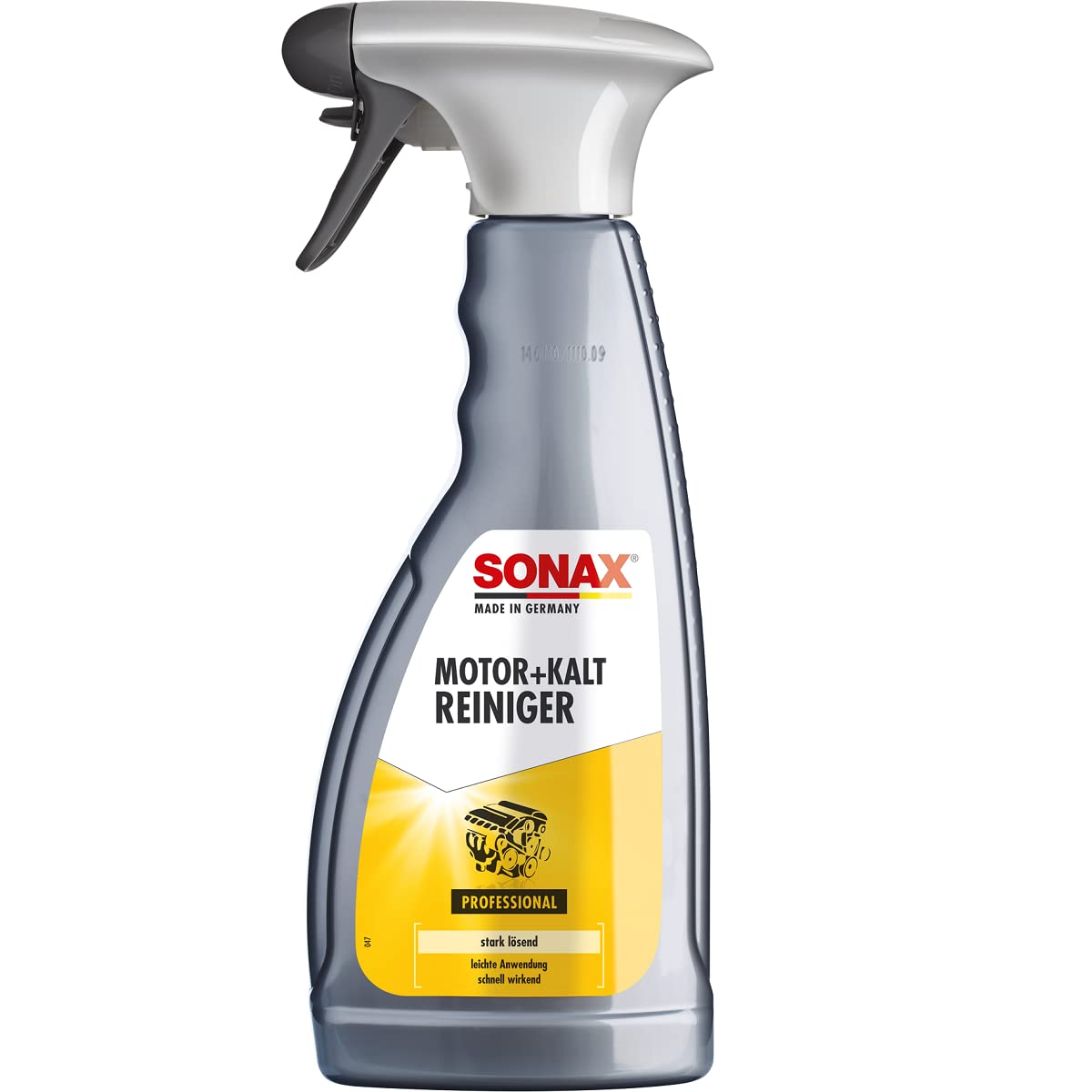 SONAX ENGINE COLD CLEANER (500 ml) - The product features an excellent creep behaviour to also rech areas hard to access. | Item-No. 05432000-544, Grey