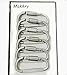 Makhry 6PCS Aluminum D-Ring Locking Carabiner Clip Spring Snap Hook Camping Hooks Keychain Carabiner Hooks (Silver)
