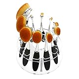 Hecentur Oval Makeup Brush Holder, 10 Holes Clear Acrylic Oval Brushes Organizer Holder for Makeup Brushes Drying Rack Cosmetic Desk Bracket Shelf Tool