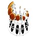 Hecentur Oval Makeup Brush Holder, 10 Holes Clear Acrylic Oval Brushes Organizer Holder for Makeup Brushes Drying Rack Cosmetic Desk Bracket Shelf Tool