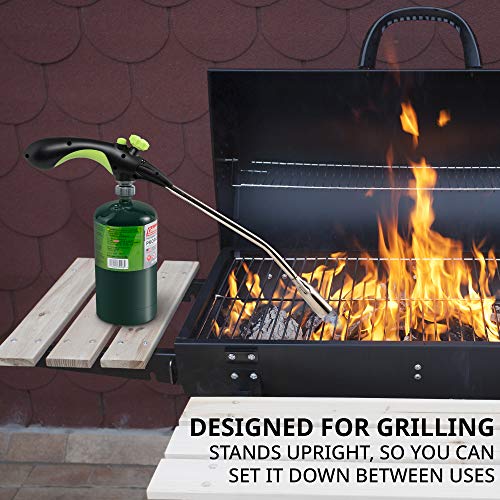 Ivation Charcoal Starter, Propane Charcoal Lighter, Quickly & Easily