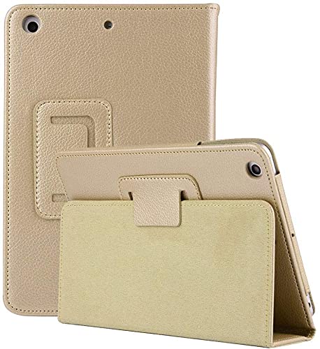 Leather flip case folio cover for apple iPad Air 9.7" 1st Generation Model A1474,A1475 (Gold)