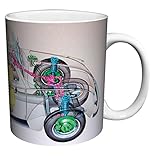Volkswagen VW Beetle Bug Cross Section Vintage Car Illustration Art Porcelain Gift Coffee (Tea, Cocoa) 11 Oz. Mug
