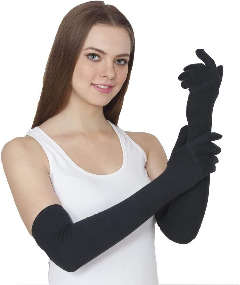 Unieco Men & Women Sunlight protection Cotton Arm Sleeves - Protection from Dust, Pollution, Sunburn, UV Protection - Suitable for Driving, cycling, Hiking and Sports - Full Hand Summer Gloves