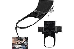 Portable Toddler Airplane Bed， Expandable Travel Toddler Bed with Adjustable Locking Strap, Soft Footrest for Kids, Lightweig