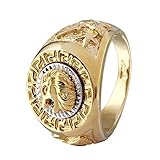 ANDI ROSE Fashion Men 18K Gold GP Cool Lion Eagle Star Ring Size 8 / 9 / 10 / 11.5 / 12.5