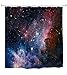 goodbath Space Shower Curtain, Galaxy Nebula Stars Outer Space Waterproof Fabric Shower Curtains for Bathroom, 72 x 72 Inch, Colorful