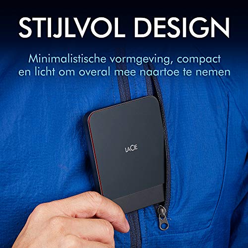 LaCie Portable SSD, 1 TB, Externe SSD, Zwart, USB-C, USB 3.2 Gen 2, snelheden tot 1050 MB/s, voor Mac/PC/iPad, 1 maand… - Image 5
