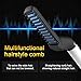 Electric Hair Comb For Men, KOBWA Curly Hair Straightening Comb,Man's Style Magic Massage Comb, Hair Straightening/Curler Permed Clip Comb For DIY Flexible Modeling,Natural Side Hair Detangling(Black)