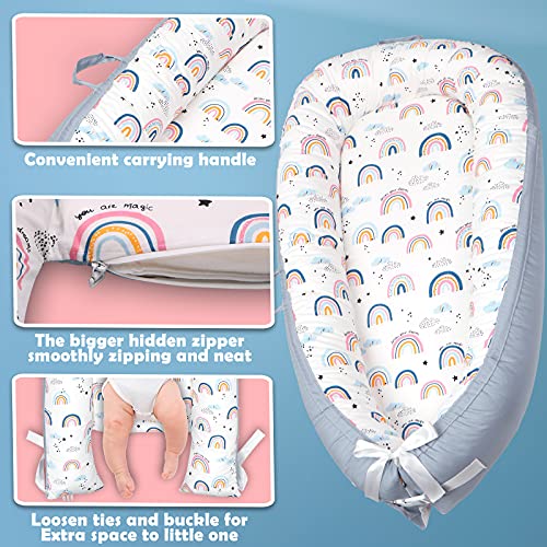 CosyNation Baby Lounger, Lightweight Infant Floor Seat, Soft Breathable