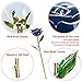 DEFAITH 24K Gold Dipped Real Rose Gifts, Best Wedding Anniversary Valentines Day Love Gift for Her Wife Girlfriend Spouse, Blue with Stand