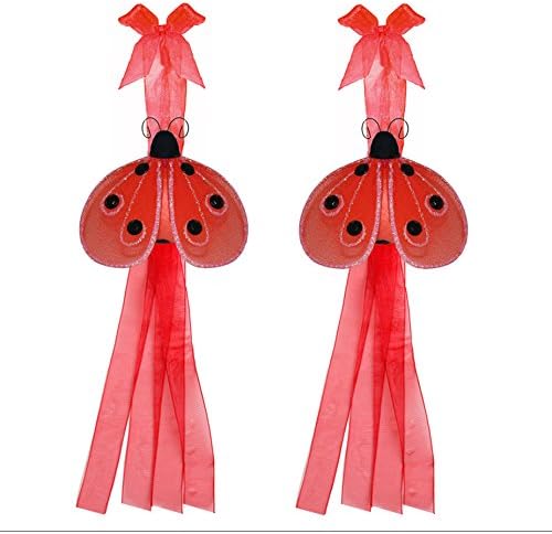 Amazon Com Ladybug Curtain Tiebacks Red Black Shimmer Nylon