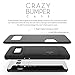 Galaxy S8 Case, Molan Cano [Crazy Bumper] Dual Layer PU Case Wallet Cover with 1 Card Slot for Samsung Galaxy S8 - Metallic Black