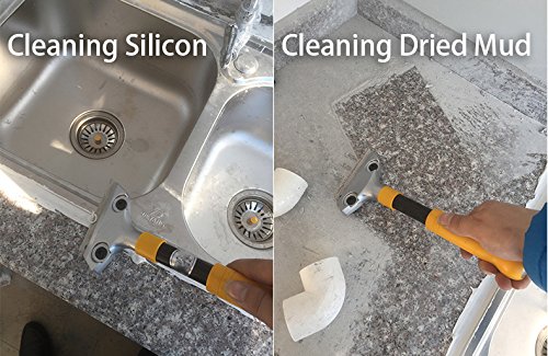 Long 12-1/2'' (32cm) Razor Blade Sticker/paint Scraper Remover for Window Glass Windshield Granite Wall Cleaning Hand Tool, SCRP-B