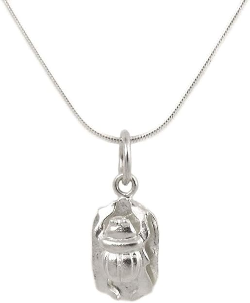 samaki - Skarabäus Glücksbringer, Mini Anhänger an Schlangenkette