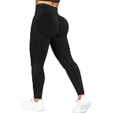 Ieumaz Crossover Scrunch Butt Lifting Leggings for Women V-Shape Low Mid Waist Seamless Leggings Gym Workout Yoga Pants