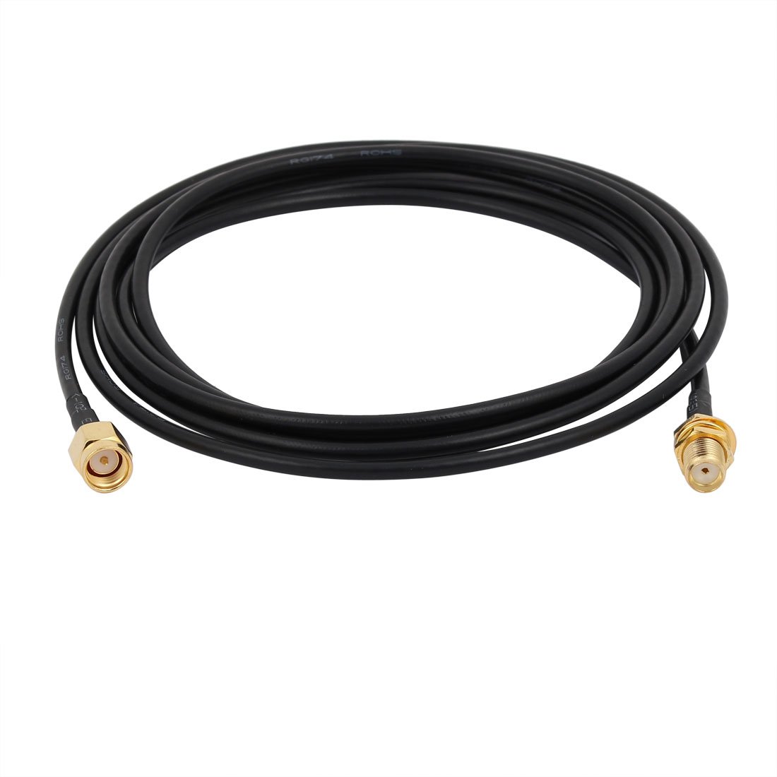 sourcing map RG174 Coaxial Antenna Extension Cable SMA Female to Male Connector 2M Length