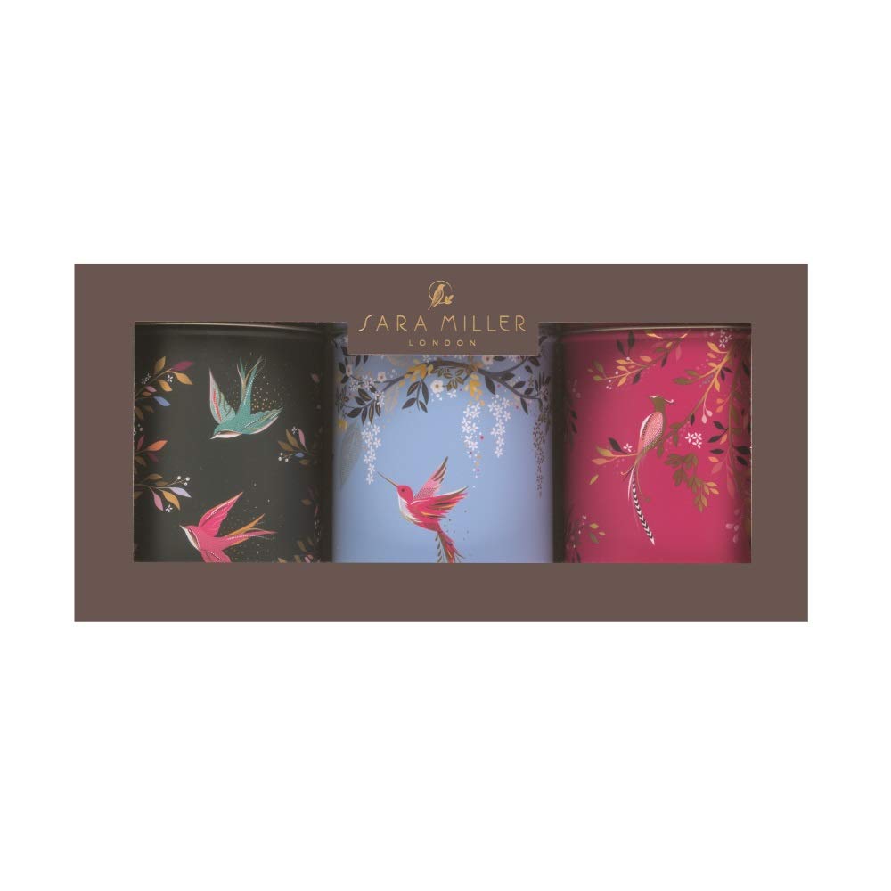 Sara Miller Chelsea Set of 3 Round Tin Caddies - SM2992