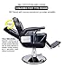 BarberPub All Purpose Hydraulic Recline Barber Chair Salon Beauty Spa Styling Equipment 6154-S8702 (Black&Creme White)