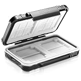 Neewer 14 Slots Memory Card Case Holder, Durable Waterproof Anti-Shock Storage Protector Card Box for 10 Micro SD Cards/10 TF Cards/2 CF Cards and 4 SD Cards/4 XD Cards/2 CF Cards (Black)