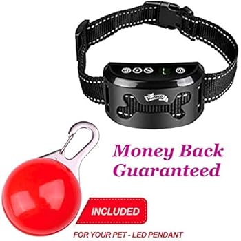 BARK COLLAR LARGE DOG SMALL - [Latest 2018 Version] No Bark Collar Anti Bark Control Device Shock Collar Beep Vibration Harmless Shock Rechargeable Small Medium Large Dog