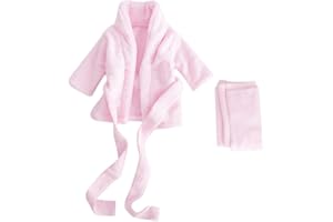 KESYOO Newborn Bathrobe Pure Cotton Thickened Baby Photo Bathing Suits Photo Garment (Pink Suitable for 3-6 Month Baby)
