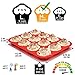 Silicone Muffin Pan / Tin Cupcake Mold by Daisy's Dream - 12 Cup Silicone Pan / Baking Tray - Easy To Use - Simple To Clean, Red Bakeware